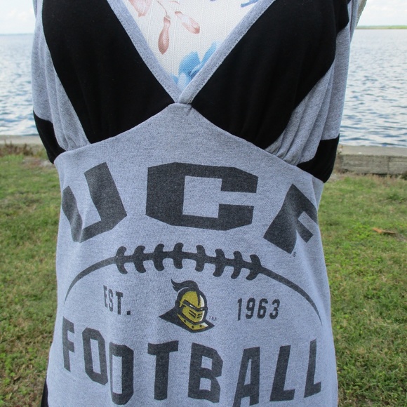 UCF Univ of Central FL Knights Halter Top Game Day Dress Upcycled T-Shirts Sz M - Picture 3 of 7